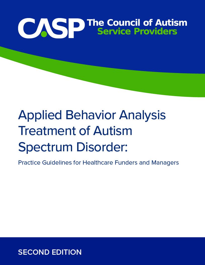 Image of Applied Behavior Analysis Treatment of Autism Spectrum Disorder: Practice Guidelines for Healthcare Funders and Managers